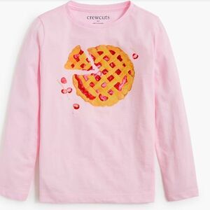 Crewcuts Factory CB178 long sleeve Pink Cherry Pie Graphic Tee NWT size xs